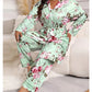 Comfortable 3-piece pyjama set – bathrobe, shirt and long trousers