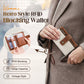 Cartera de cuero para mujer con bloqueo RFID
