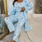 Comfortable 3-piece pyjama set – bathrobe, shirt and long trousers