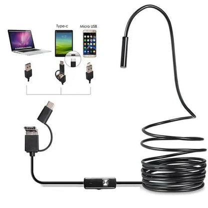 ⏰¡Ahora solo 50% de descuento!🔥Cámara endoscópica USB impermeable 3 en 1 con LED