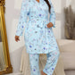 Comfortable 3-piece pyjama set – bathrobe, shirt and long trousers