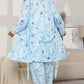 Comfortable 3-piece pyjama set – bathrobe, shirt and long trousers