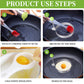 Moldes para huevos fritos de acero inoxidable