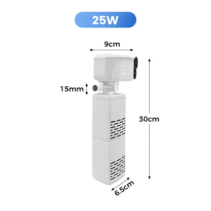 Filtro 3 en 1 para Pecera - Filtración, Oxigenación y Bombeo de Agua