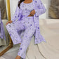Comfortable 3-piece pyjama set – bathrobe, shirt and long trousers