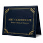 📜 50% OFF! 🪦 United States Birth Certificate Holder – Elegant Gold Foil Protective Cover – Durable, Slim & Multi-Document Compatible