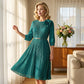 🔥New Arrival 50% OFF💥Women's 3/4 Sleeve Pleated Midi Dress with Belt
