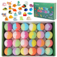 🛁 ¡50% DE DESCUENTO AHORA! 🎁 Set de regalo de 12 bombas de baño para niños – Efervescentes de colores seguros para la piel con juguetes sorpresa dentro, perfectos como recuerdos de fiesta ✨
