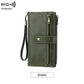Cartera de cuero para mujer con bloqueo RFID