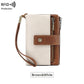Cartera de cuero para mujer con bloqueo RFID
