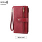 Cartera de cuero para mujer con bloqueo RFID