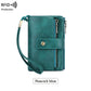 Cartera de cuero para mujer con bloqueo RFID