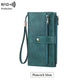 Cartera de cuero para mujer con bloqueo RFID