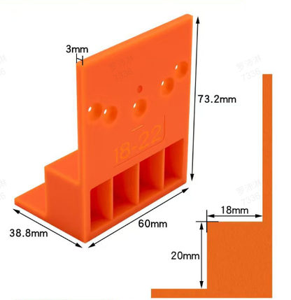 ⏳Time-Limited Special⏰Wardrobe Cabinet Side Filler Panel Installation Locator and Stepped Positioning Plate for Precise Hole Alignment