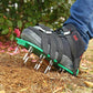 Zapatos Aireadores de Césped, Sandalias Aireadoras de Césped de Jardín con 26 Puntas y Correas Ajustables, Escarificador de Césped para Airear Eficazmente la Tierra del Césped