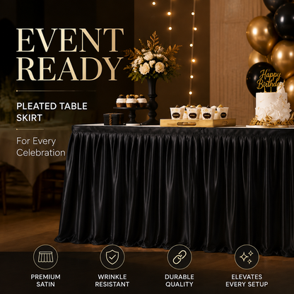 Pleated Table Skirt for Events