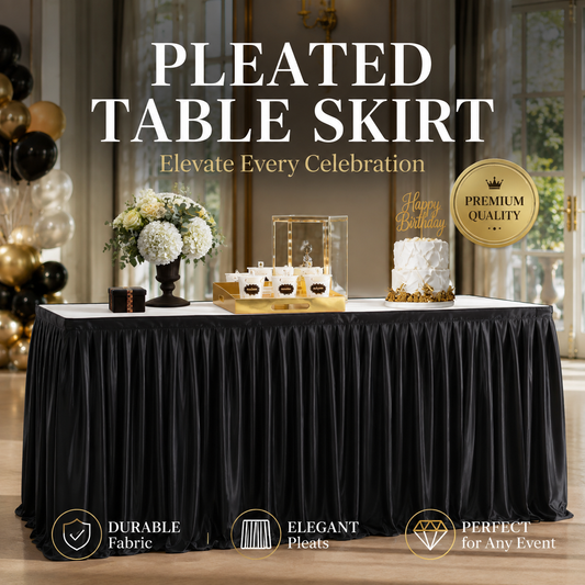 Pleated Table Skirt for Events