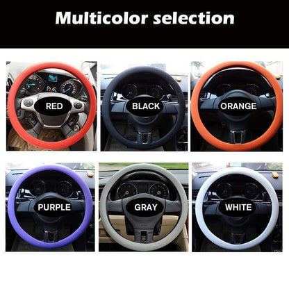 ⏳Time-Limited Special⏰Tired of sticky, worn steering wheels? This silicone cover adds a soft, textured grip, protects your wheel, and installs without tools — in seconds. 🏠