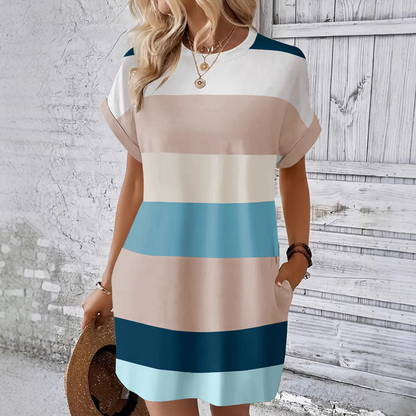 ⏳Oferta por tiempo limitado⏰Vestido informal de cuello redondo para mujer