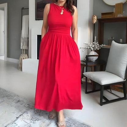 🎁2026 New Arrivals 50% OFF💥Women's Elegant Crew Neck Maxi Dress👗