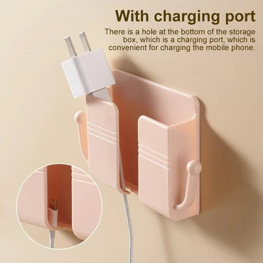 ✨Buy 1 Get 1 Free⏰Multi-Functional Desk Organiser & Phone Charging Station | Compact ABS Storage Box with Side Hooks for Remotes, Cables & Keys