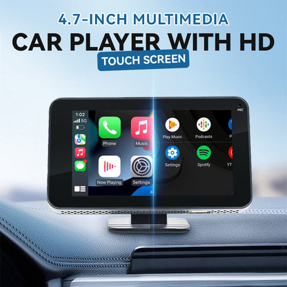 📱Reproductor multimedia para coche con pantalla táctil HD de 4,7 pulgadas: ¡deslice con la punta de los dedos y transforme instantáneamente su vehículo en un centro de entretenimiento inteligente!🚗✨
