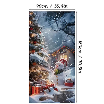⏰¡Venta limitada de Navidad con 50% de descuento!🎄Funda de puerta navideña para una decoración instantánea en estas fiestas