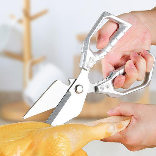 ✂️  HEAVY-DUTY KITCHEN SHEARS - Multi-Function for Poultry, Herbs & More, Comfort Grip & Dishwasher Safe, Includes Nut Cracker and Bottle Opener 🍗🔧