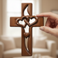 Intertwined Hearts Wooden Cross♥ - Family Blessings 🕊️