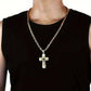 Men's Two-Tone Cross Pendant Necklace