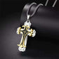 Men's Two-Tone Cross Pendant Necklace