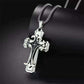 Men's Two-Tone Cross Pendant Necklace
