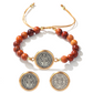 Pulsera unisex de cuentas de madera ajustable de San Benito