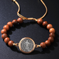 Pulsera unisex de cuentas de madera ajustable de San Benito