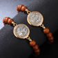 Pulsera unisex de cuentas de madera ajustable de San Benito