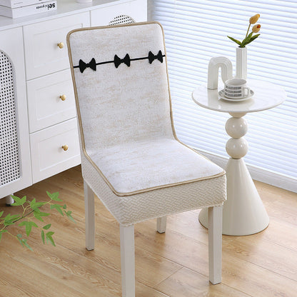 Funda de silla de cobertura completa con elegante jacquard