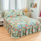 ⏳50% de descuento por tiempo limitado⏰Juego de 3 piezas de faldón de cama con volantes🛏️