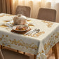 Mantel impermeable con diseño de rosas doradas