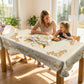Mantel impermeable con diseño de rosas doradas