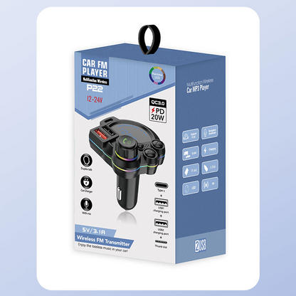 Transmisor Bluetooth FM Universal de Doble Puerto para Coche