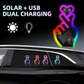 Luz LED solar para coche con forma de corazón y dedos