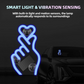 Luz LED solar para coche con forma de corazón y dedos