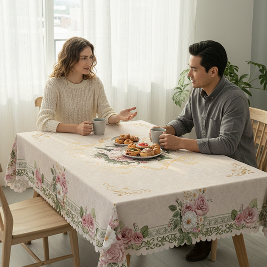 🌸🍽️ 50% OFF! Waterproof Floral Print Tablecloth – Stain-resistant, HD vibrant prints & easy care for everyday dining & parties