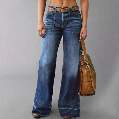📢📢60%  OFF !! ⏰Women's Retro Flare Jeans with Pockets