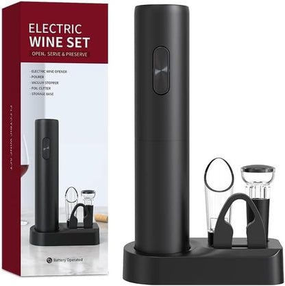 ⏳50% de descuento por tiempo limitado⏰ Set de abridor de vino eléctrico - Sacacorchos recargable por USB con 6 accesorios🍷🤹