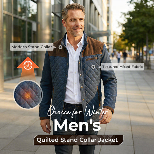 Men's Quilted Stand Collar Jacket