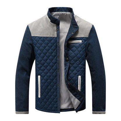 Men's Quilted Stand Collar Jacket