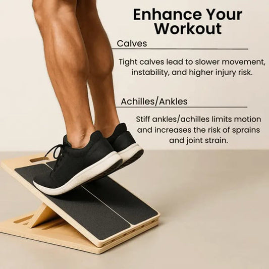 🔈🔈50% OFF🏃‍Adjustable Wooden Slant Board for Calf Stretching