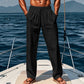 Men's Trendy Linen Loose Fit Pants with Pockets