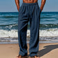 Men's Trendy Linen Loose Fit Pants with Pockets